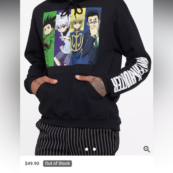 Black Anime Graphic Hoodie - Picture 7 of 7